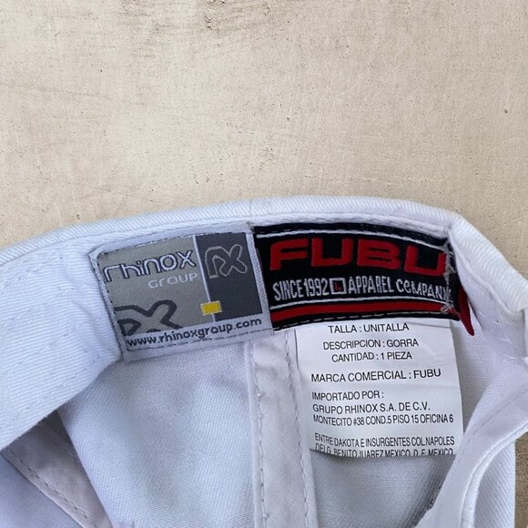 Vintage Fubu Jeans 1992 Athletics the Collection Hat NWT White Distressed *Flaws - Picture 12 of 12